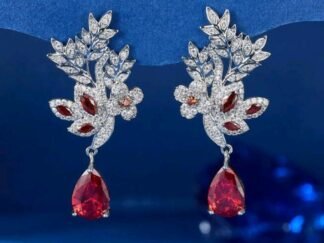 Cubic Zirconia Teardrop Dangle Earrings