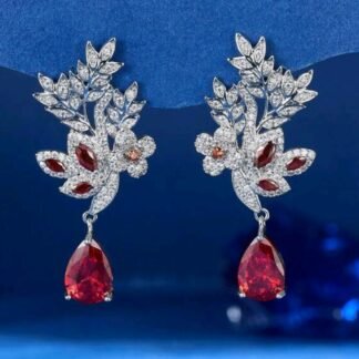 Cubic Zirconia Teardrop Dangle Earrings